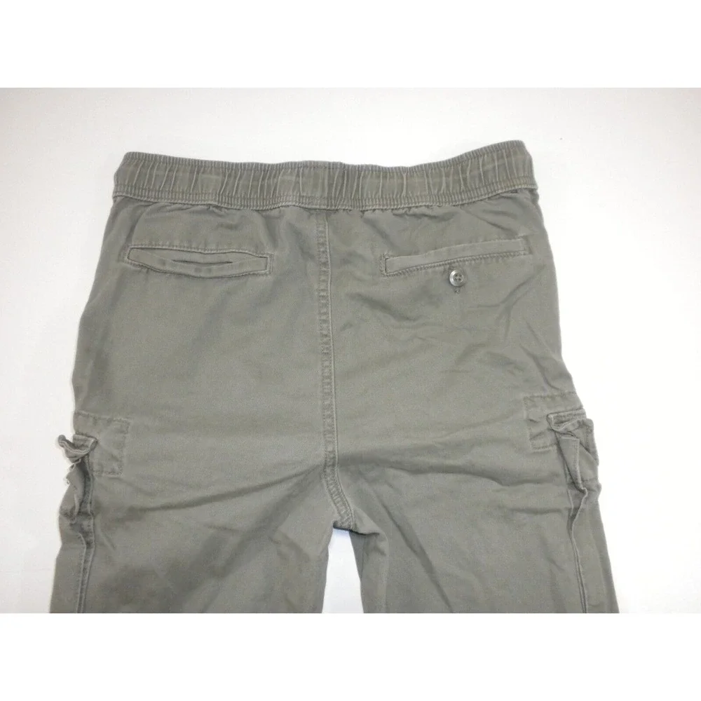 Aeropostale Joggers Mens S Green Cargo Twill‎ Stretch Tapered Elastic Cuff